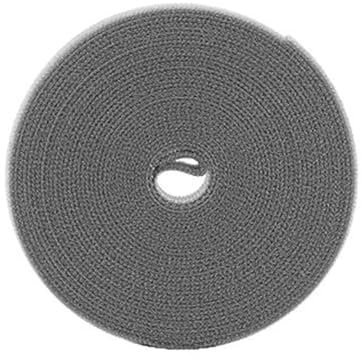 Yesmin 5M Adjustable Cable Strap,1.5cm Wide,Freely Cut Length,Reusable Nylon Fixing Strap-Grey