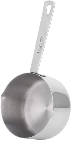 Juego de Cuchara Medidora para Hornear de Acero Inoxidable con Básculas y Utensilios de Cocina (1 taza 250 ml)