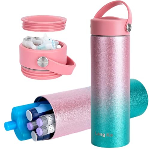 SUNMON Borsa Termica per Insulina Certificata TSA- Portatile Porta Insulina Termico da Viaggio, Porta Penne Refrigerato 24 Ore Viaggi, Forniture per Diabetici(Rosa Glitterato)