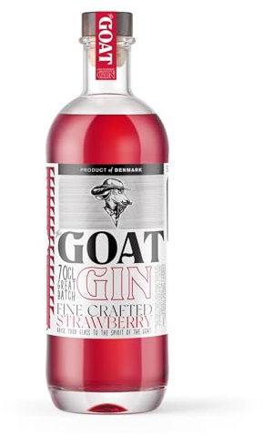 Strawberry Gin The GOAT aus Dänemark, Bornholm Spirits. 0,7 L, 37,5% Vol.