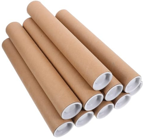 CANIGHT 10stücke Papier Versandröhren Wiederverwendbar Aus Kraftpapier Für Aufbewahrung Und Versand Von Postern Kunstwerken Und Dokumenten