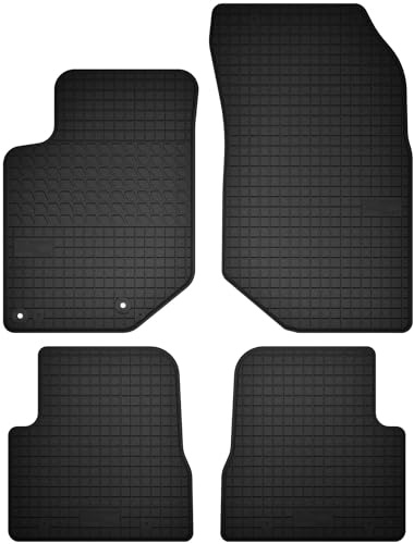 Wielganizator Automatten-Set – Passend für Peugeot 208 II (2019-) – Gummimatten – Autozubehör – Auto Fußmatten – 4-teilig – Schwarz