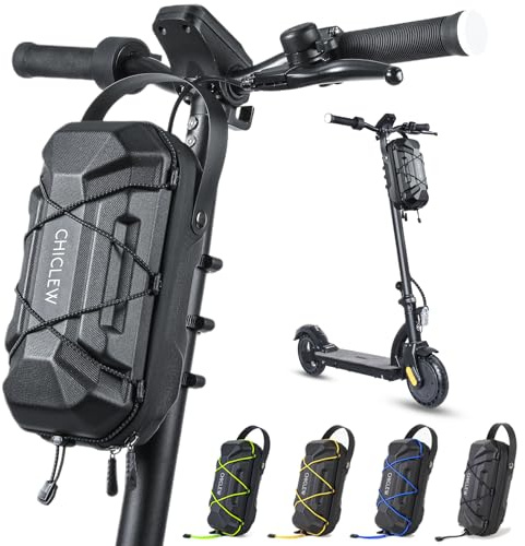 CHICLEW 3L Electric Scooter Bag, Waterproof Scooter Storage Bag with Multicolor Drawstrings, 3L Large Capacity Scooters Handlebar Bag, Compatible with Scooters, Bikes, Segway Ninebot and NIU