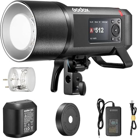 Godox AD600ProII AD600Pro II AD600 Pro II Studioblitz, Monolight, 600 W, Outdoor-Blitz, Stroboskoplicht, 2,4 G TTL, 1/8000s HSS, zweifarbig, 2800 K-6000 K, 0,01 s-0,9 s Recyclingzeit