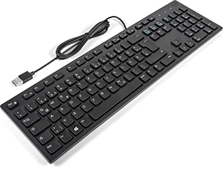 Dell KB216 GERMAN Slim Office Multimedia Keyboard BLACK