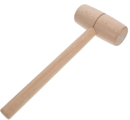 VILLCASE Beech Hammer Wood Carving Hammer DIY Leathercraft Mallet for Carving Small Mallet for Woodworking Projects Beech Operated