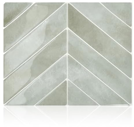LOMUG 10pcs 3D Aufkleber für Fliesen Selbstklebend Fliesenaufkleber für Küche Bad 23x29cm Fliesenfolie Klebefliesen Wandfliesen aufkleber Fliesen aus Vinyl Wasserfest Spritzschutz Grün abziehbar