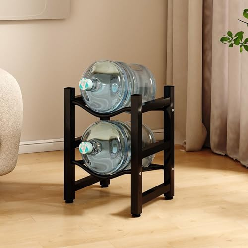 TRAGLO Estante para Jarras de Agua de 2/3/4/5 Niveles, Soporte para Botellas de Agua de 5 Galones para Cocina, Oficina y Sala(Negro,35x33x48cm)