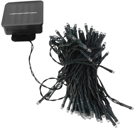 HOMSFOU 10m Solar Led Lichterkette Outdoor Lang Mit Perlen Solar-lichterkette Für Garten Bunte Led Lichterketten Für Terrasse Party Weihnachtsdekoration