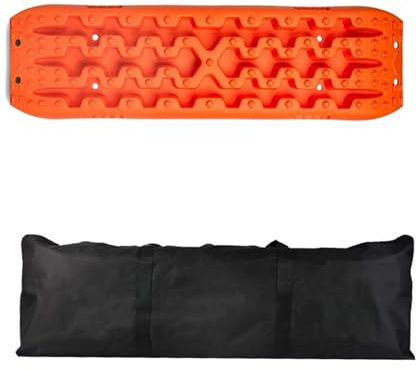 Bergungsbretter für Geländefahrzeuge 4X4 Off-Road Schlamm Sand Schnee Recovery Track Traktion Boards Reifen Leiter Set Notfall Rettung Anti Skid Pad(One orange and bag)