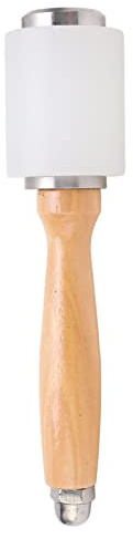 Martello per Intaglio in Pelle, Martello con Manico in Legno e Testa in Nylon, Leggero e Resistente - Strumento Professionale per Intaglio, Facile da Usare e Portatile per
