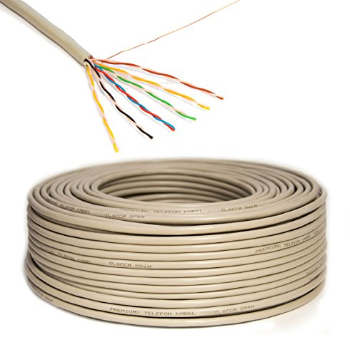 Premium X 100m Telefonkabel 6x2x0,6mm J-Y(ST) Y Telefonleitung 12-Adern rund Fernmeldekabel Installationsleitung Verlegekabel