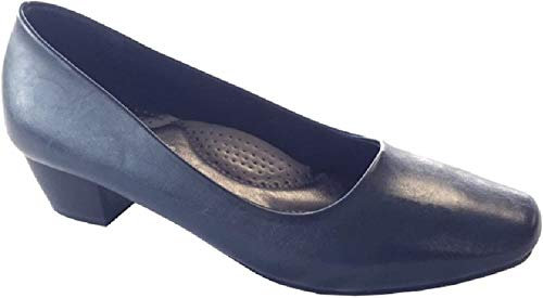 Boulevard Womens/Ladies Low Heel Plain Court Shoes (6 UK) (Navy)