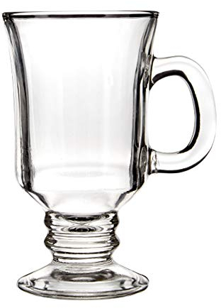 Premier Housewares 1405262 - Juego de 4 copas de café irlandesas (cristal), color plateado