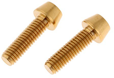 T TOOYFUL 2pcs Titanium M6 Schrauben M6x16 - M6x50 - Gold M6x25mm