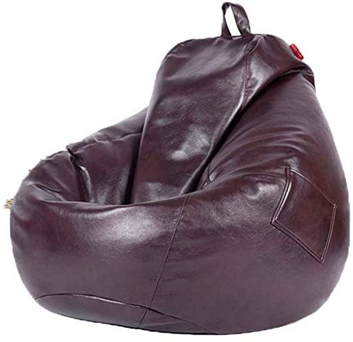DTLEO Wasserdichtes Leder Ultraweicher Sitzsack Sitzsack Stuhlbezug, pflegeleicht - Runder Sitzpouf, Kinder Bodenkissen Erwachsene Freizeit Schule Kindergarten Lounge (ohne Füllstoff),70 * 80cm