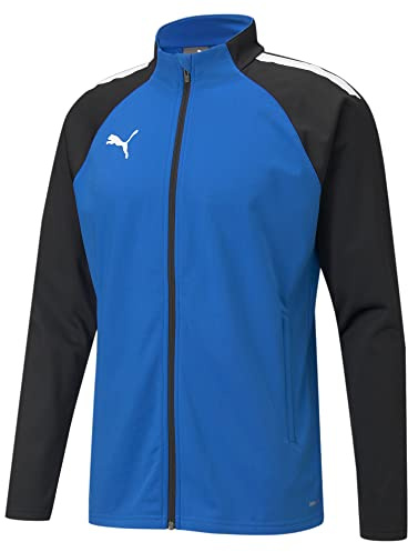 PUMA Team Liga träningsjacka för män, Elektrisk blå lemonad-puma svart, XXL