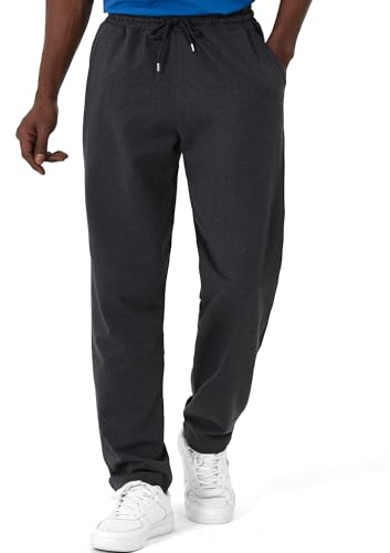 ROSS CAMP Pantaloni da Jogging da Uomo - Pantaloni Sportivi da Uomo Lunghi in Cotone, Pantaloni da Allenamento per Il Tempo Libero, Jogger da Viaggio Moderni (Antracite, L)