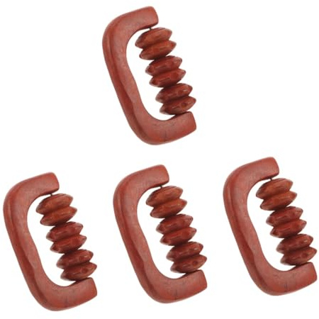Healeved 4stücke Holz-massage Roller Handheld Für Muskelentspannung Tragbarer Körperroller Aus Holz Für Rücken Und Fußmassage Beim Yoga Oder Reisen Verbessert Die Durchblutung Und