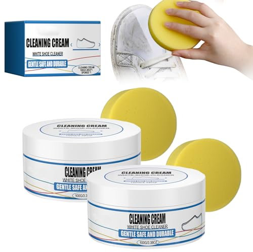 Shoe Cleaning Paste,Weisse Schuhe Reinigungscreme,White Shoes Cleaning Cream,Multifunktionale Reinigungscreme,Multipurpose Cleaning Cream,Sneaker Reiniger Weiß,Schuhcreme Weiß,homeglow schuhputz