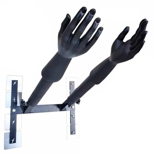Wing Chun Dummy Wandmannhaufen Trainingsgeräte, Schwarzer Kung-Fu-Trainer Federarme, Flexibles Kampfsport-Trainingssportziel, Übungswerkzeuge für Wing Chun-Puppen