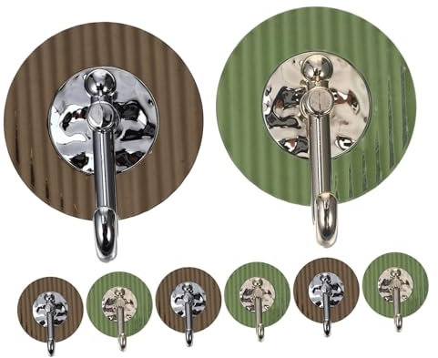 Amosfun Moderne Wandhaken Selbstklebende Haken Haken Mit Runder Basis Mehrzweck-aufbewahrungshaken Einfache Installation Kein Bohren Perfekt Für Küche Und Bad