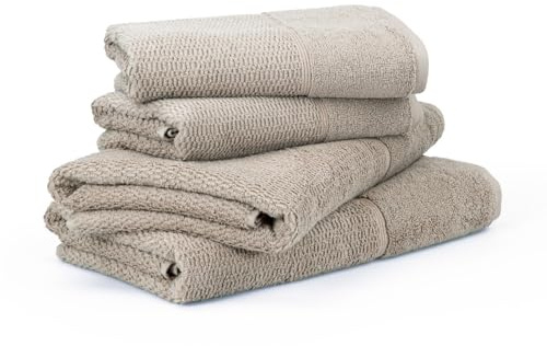 Möve for frottana Handtuchset Pearl 4-TLG Handtücher - 2X 50x100 cm + 2X 67x140 cm, 100% Baumwolle, Cashmere