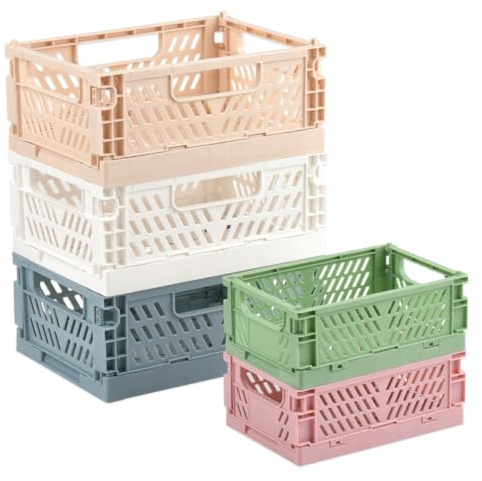 BATINO 5 scatole pieghevoli piccole, 3 pezzi, piccole scatole pieghevoli, pieghevoli, pieghevoli, pieghevoli, pieghevoli, pieghevoli, impilabili, per cucina, cameretta dei bambini, ufficio, scatola