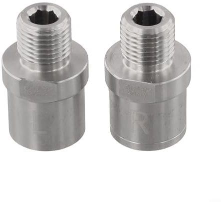 Fahrradpedaladapter Paar für 9/16 Zoll Pedale mit 1/2 Zoll Kurbeln aus Edelstahl Erhöhen Sie den Pedalkurbelabstand um 20mm