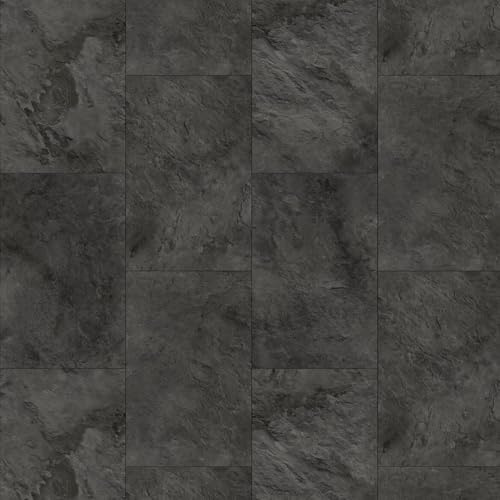 Allo (RBT) Slate 5.2mm SPC Click LVT Flooring Stone Effect, For Home & Commercial, Suitable For Underfloor Heating, Covers 1.8sqm