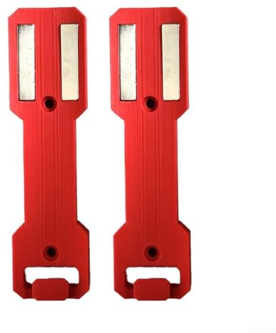 2 supporti magnetici per lattine spray da parete, supporto creativo per serbatoio spray, per garage, cassetta degli attrezzi, per WD-40, vernici spray, sgrassatori (rosso)