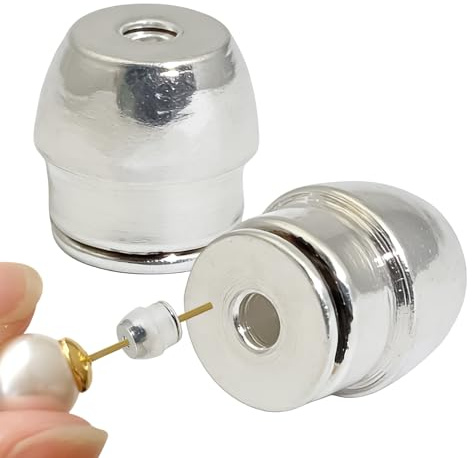 Sécurité pour Boucles d'Oreilles 2 Pièces Supports Sécurisés Pour Oreilles | avec Couvercle de Sécurité Adapté aux Aiguilles de 0.9 à 1.2mm pour Peau Sensible Hommes Femmes Adolescents et