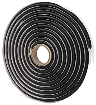 Tomantery Cinta de Caucho de Butilo Impermeable a Prueba de Fugas para Sellador de Faros de Coche Cinta Selladora de Butilo Negra de 14,7 Pies para Parabrisas, Puerta y Ventana