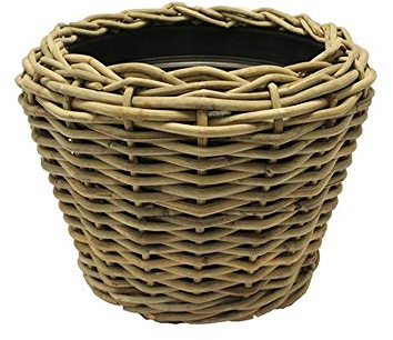 Van der Leeden Drypot® Pflanzkübel Rattan grau, D68 x H52 cm