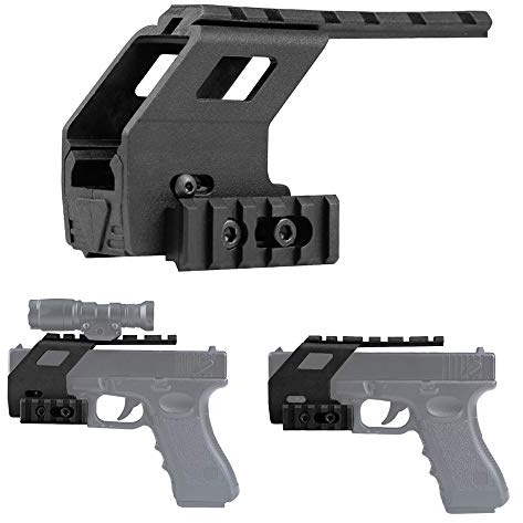 Gexgune Taktische Pistole Rail Base System für G17 18 19 Airsoft Gun Zubehör Rail Mount Hunting Scope (2 Farben optional)