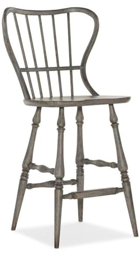Hooker Furniture Dining Room Ciao Bella Spindle Back Bar Stool-Speckled Gray