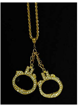 K83541977 goldfarbend Damen Herren Kette Handschellen Knacki