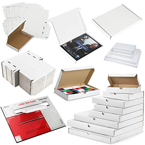 Vit PIP kartong stor bokstav brevlåda Amazon Ebay online-säljare kunglig postvänlig (C4 (349 x 249 x 24 mm), 5-pack)