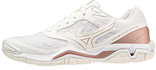 Mizuno Damen Wave Phantom 3 Indoor, White Rose Snowwhite, 38 EU