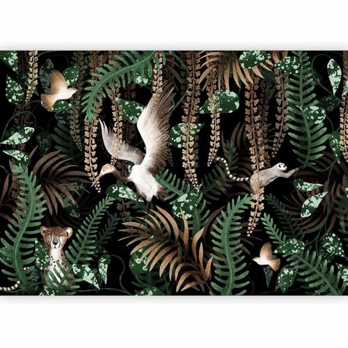 murando Fotomurales Selva 350x256 cm XXL Papel pintado tejido no tejido coración Pared corativos Murales morna Diseno Fotográfico Tropical Hojas Animales Naturaleza b-A-10371-a-a