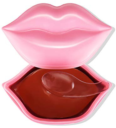 KYDA 20Pcs Moisturizing Lip Mask Set, Collagen Lip Sleep Mask Reduces Lip Lines and Natural Moisture Lip Mask Patches，Effectively Anti-Wrinkle and Nourish The Lip Skin Nourishes Lip Care Pad