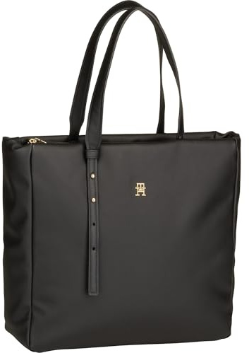 Tommy Hilfiger Damen TH Soft Tragetasche, Schwarz