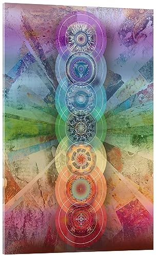 Posterlounge Sieben Chakren Acrylglasbild von Brenda Erickson 20 x 30 cm Wandbilder Wanddeko