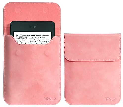 TiMOVO 6 Zoll Tablet-Hülle für den neuen 6“ Kindle 11. Generation 2024, Schutzhülle mit Tasche für Kindle E-Reader, Rosa