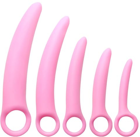 BDSMAGE Set di dilatatori per donne con 5 trainer vaginali in silicone, giocattoli sessuali per donne estremamente duri, plug anale per donne, dilatatore uretrale, giocattoli sessuali per donne sole