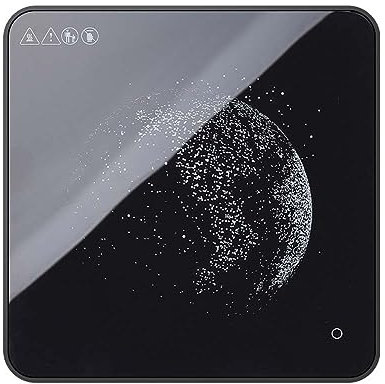 Piastra Scaldavivande Elettrico, Scaldavivande Elettrico Portatile, Controsoffitto in Vetro Temperato, 75W/Riscaldamento Rapido70°C- 120°C, Design Impermeabile, Facile da Pulire,Black 1