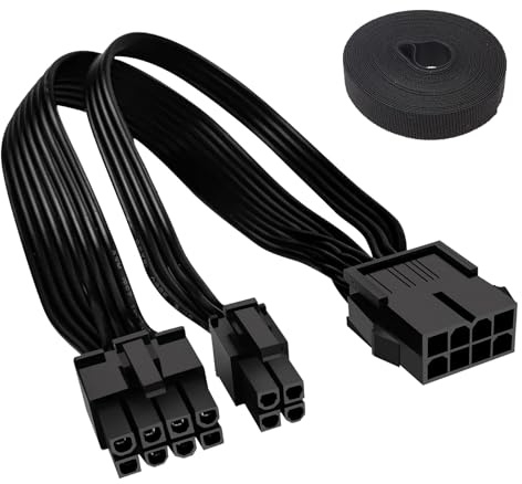 Kabel Verlängerungskit, Power Supply Cable Extensions, Geflochtene ATX-Kabelverlängerung, 18AWG PSU Cable Extension, für GPU/CPU, 18AWG Netzteil Cable Extensions, 8-Polig + 4-Polig, 0.2M