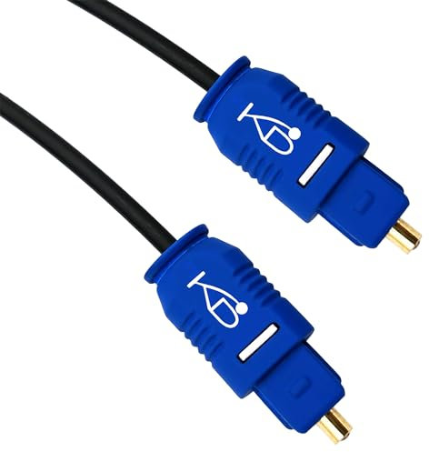 KabelDirekt – TOSLINK-Kabel Slim, optisches Audiokabel – 5m – Glasfaserkabel für Soundbar, 2mm dünn (TOSLINK auf TOSLINK, digitales S/PDIF-Kabel, Stereoanlage/Verstärker, Heimkino, Xbox One/PS4)