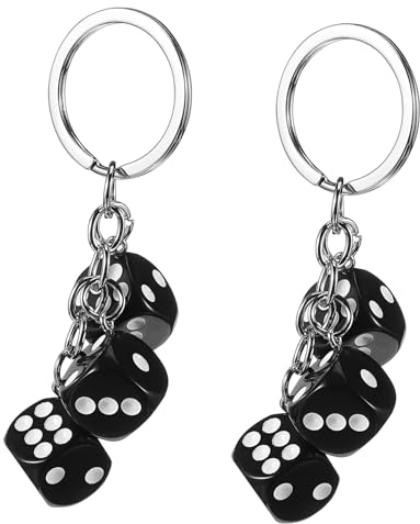 LIFKOME Würfel Schlüsselanhänger 2 Stück Acryl Würfel Charm Mit Ring Schlüsselbundwürfel Als Taschenanhänger Rucksack Zubehör Und Schlüsseldekoration Für Jungen