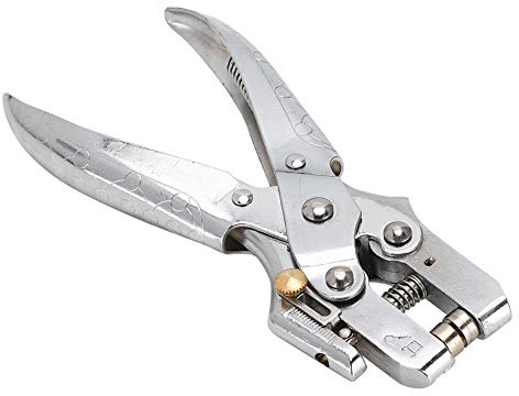 Multifunktionales Ösenzangen-Set, Locher, Lochzange aus 60# Stahl, Galvanisiertes Ösenlochstanzwerkzeug, Klein und Leicht, Zum Stanzen von Leder, Papier und Kunststoffverpackungen